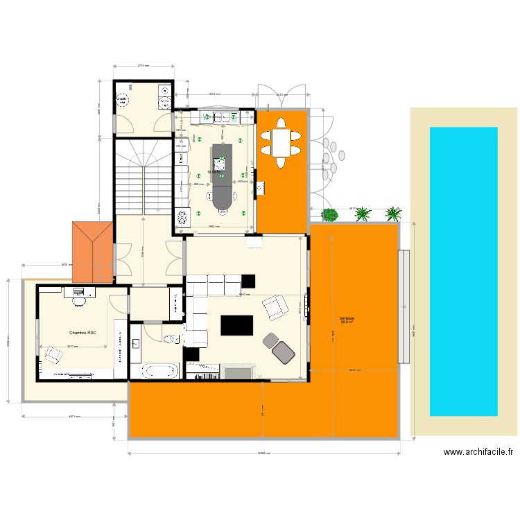 Goldra Maison 2022. Plan de 9 pièces et 177 m2
