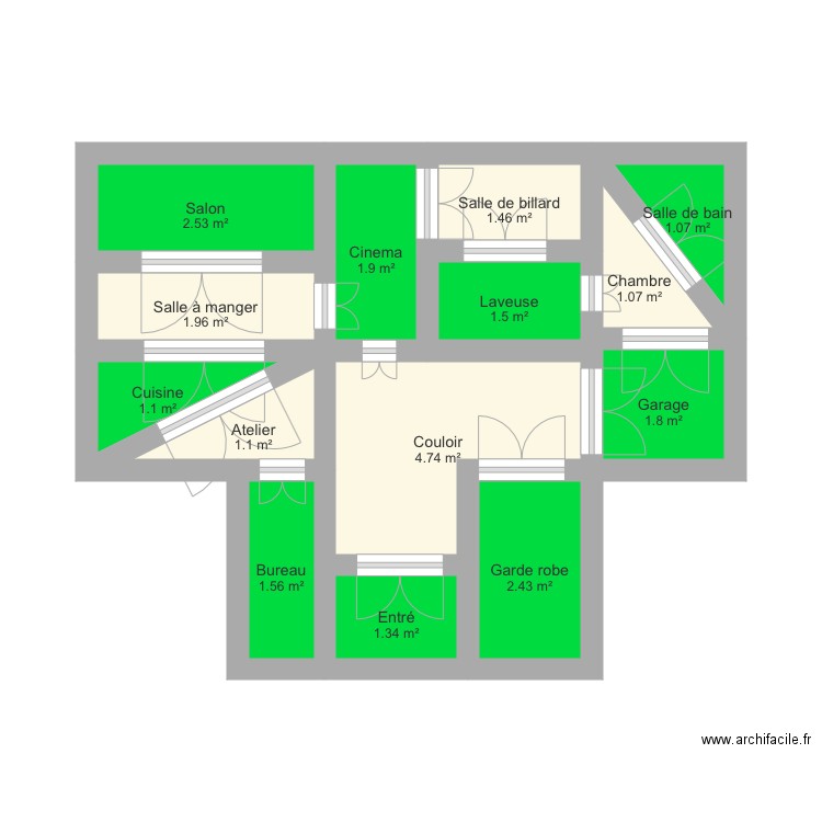 Maison projet. Plan de 0 pièce et 0 m2