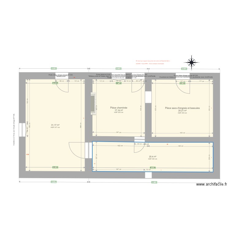 20201117 MAISON DE FERME Existant. Plan de 0 pièce et 0 m2