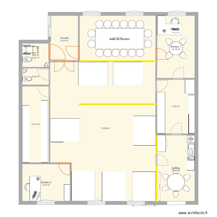 Locaux Siège. Plan de 0 pièce et 0 m2