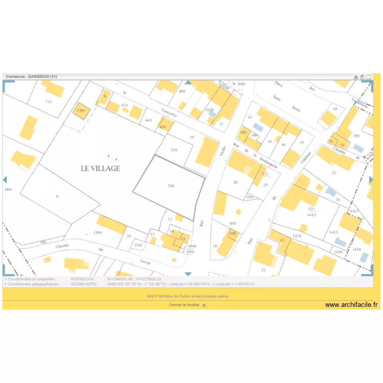 TERRAIN GARIDECH. Plan de TERRAIN GARIDECH. Plan de