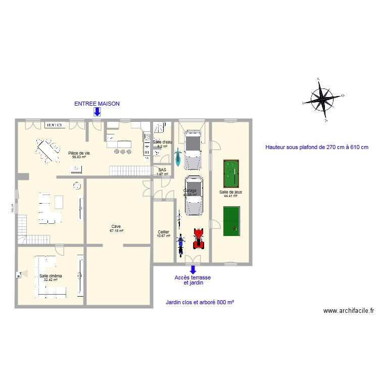 ROUSSEAU RDC. Plan de 0 pièce et 0 m2