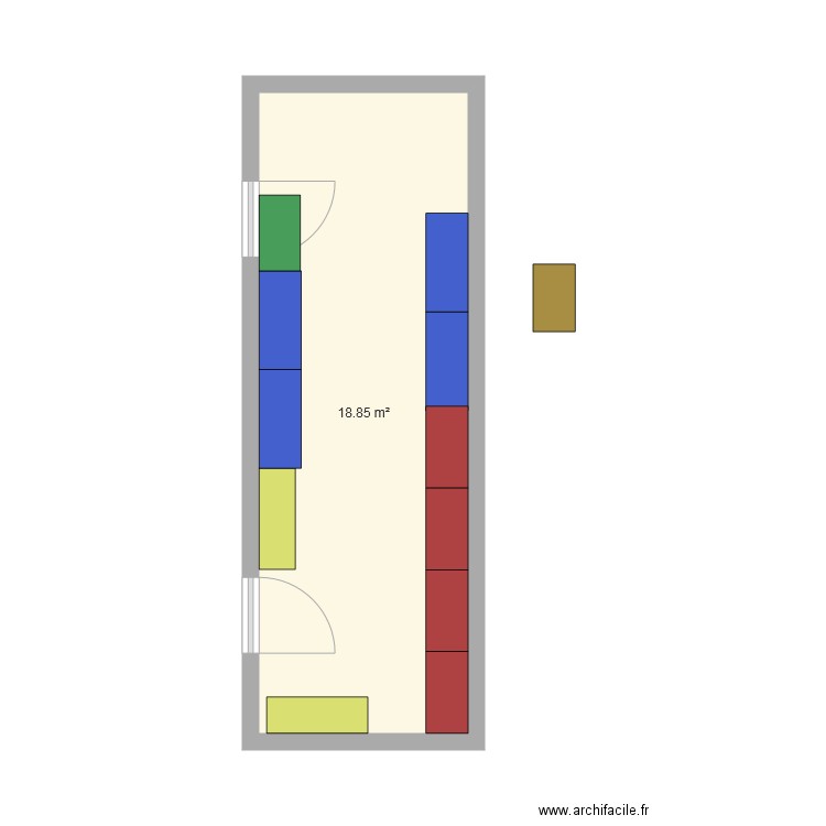 Vestiaire femmes. Plan de 0 pièce et 0 m2