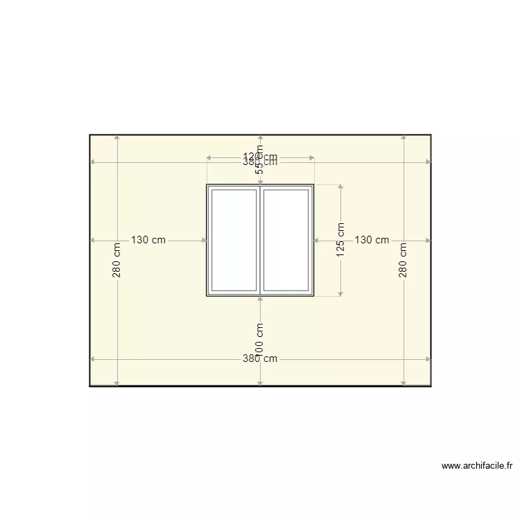 Facade Est Extension. Plan de 