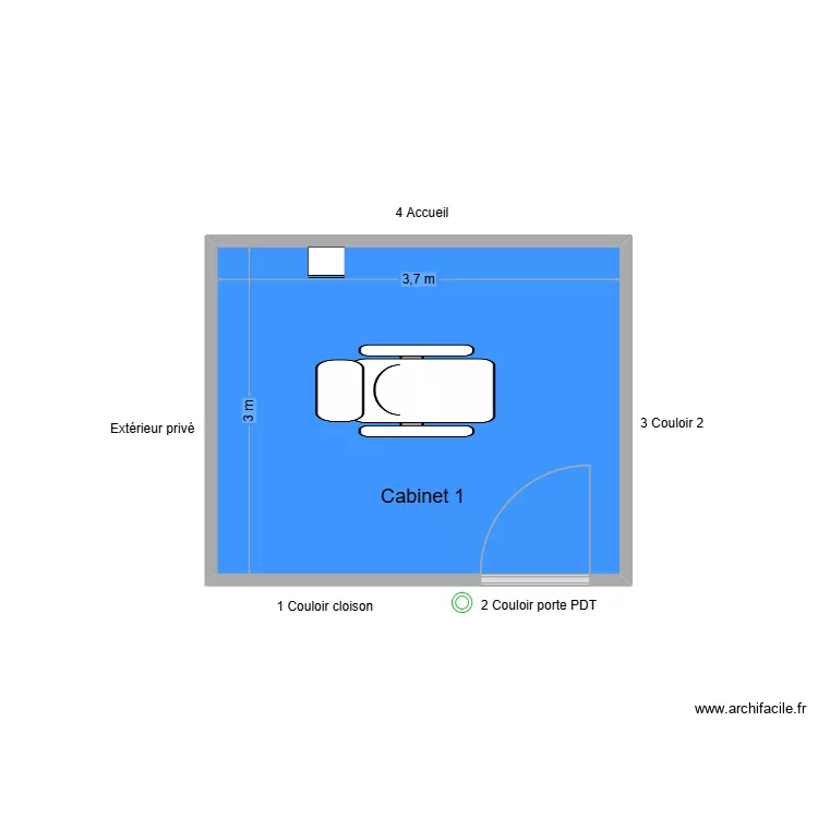 60710 Cabinet 1. Plan de 