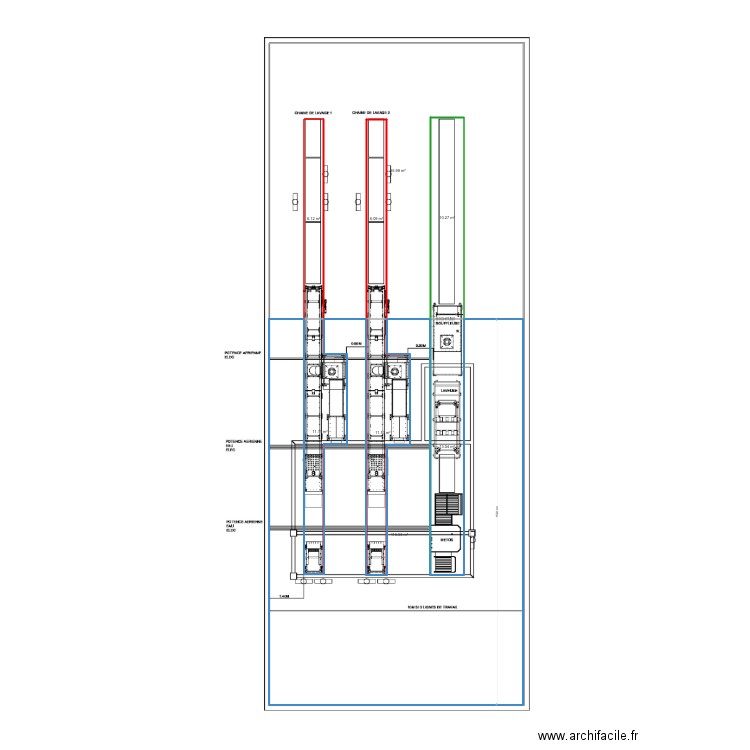 Chaine de lavage. Plan de 0 pièce et 0 m2