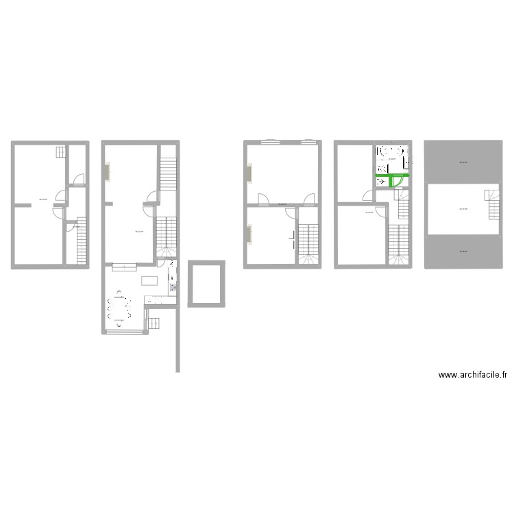 Albert de Latour. Plan de 10 pièces et 274 m2
