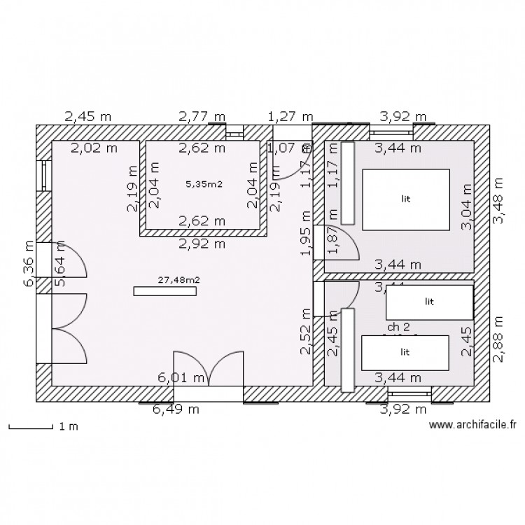 baraque gildas. Plan de 0 pièce et 0 m2