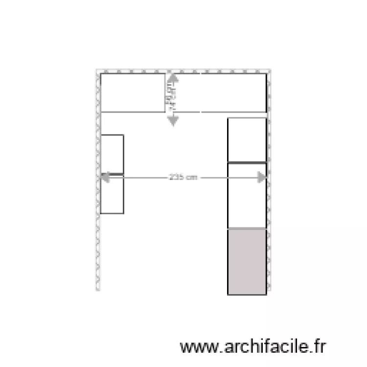 Container am&eacute;nagement. Plan de 