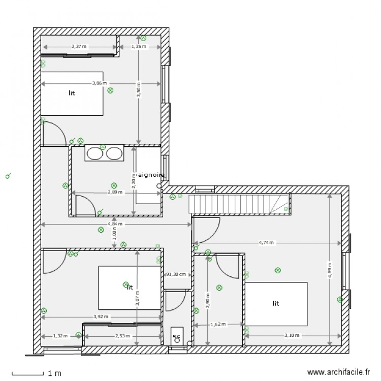 1 etage rect pascal  12. Plan de 0 pièce et 0 m2