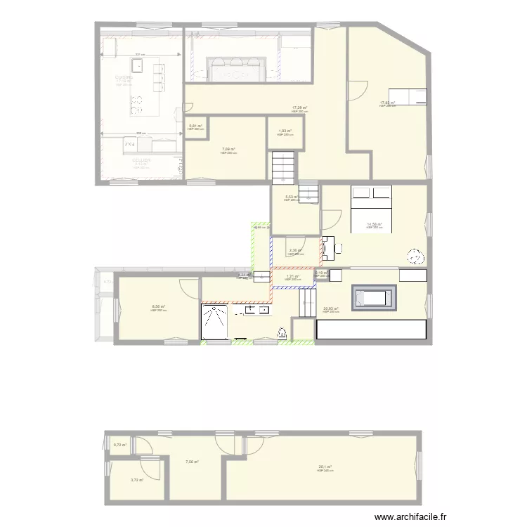 PLAN MAISON BALBRONN APRES 6. Plan de 