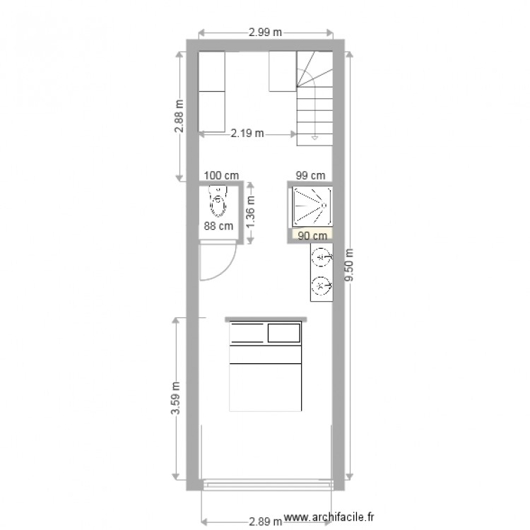 projet 3 etage. Plan de 0 pièce et 0 m2