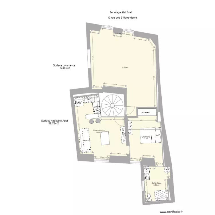Projet restaurant 3. Plan de 