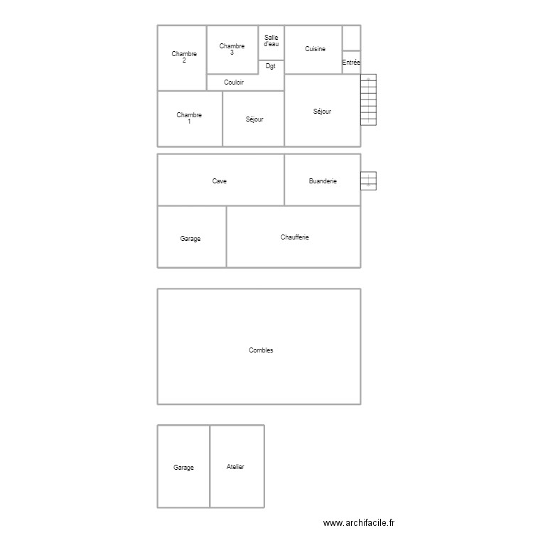 FOUESNANT SANCEAU. Plan de 17 pièces et 123 m2