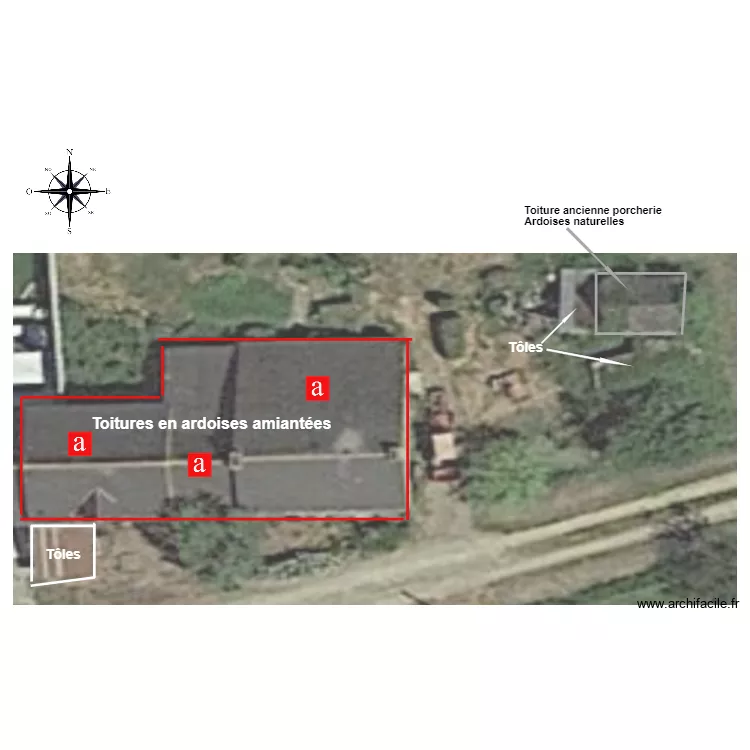 Croquis amiante 440600356 Toitures. Plan de Croquis amiante 440600356 Toitures. Plan de