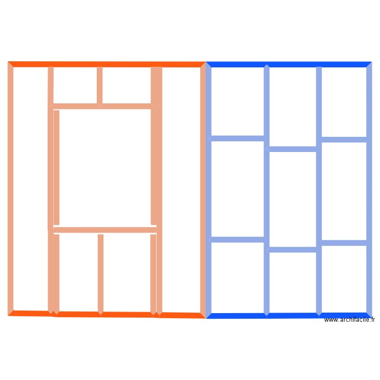 Facade sud. Plan de 0 pièce et 0 m2