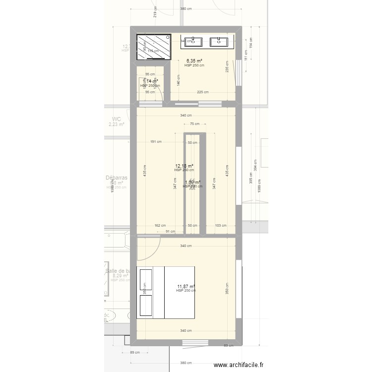 permis 2 stella 3 etage 5. Plan de 14 pièces et 146 m2