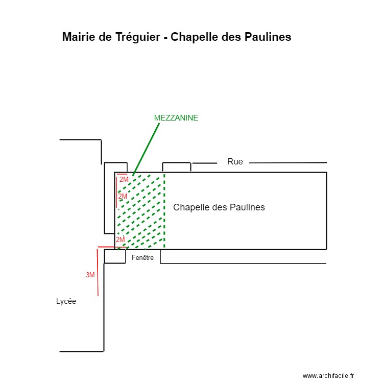 Mairie de Tréguier Chapelle des Paulines. Plan de 0 pièce et 0 m2