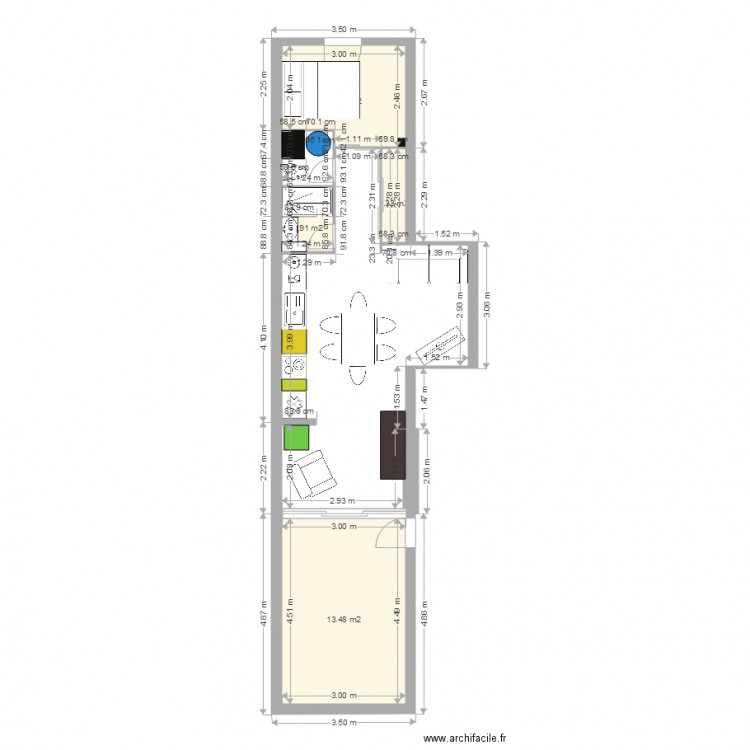 grande motte 3 avec cotation. Plan de 0 pièce et 0 m2