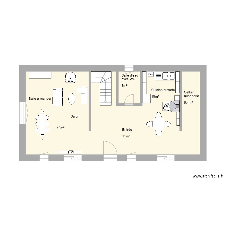 RDC LARGNY SUR AUTOMNE. Plan de 0 pièce et 0 m2