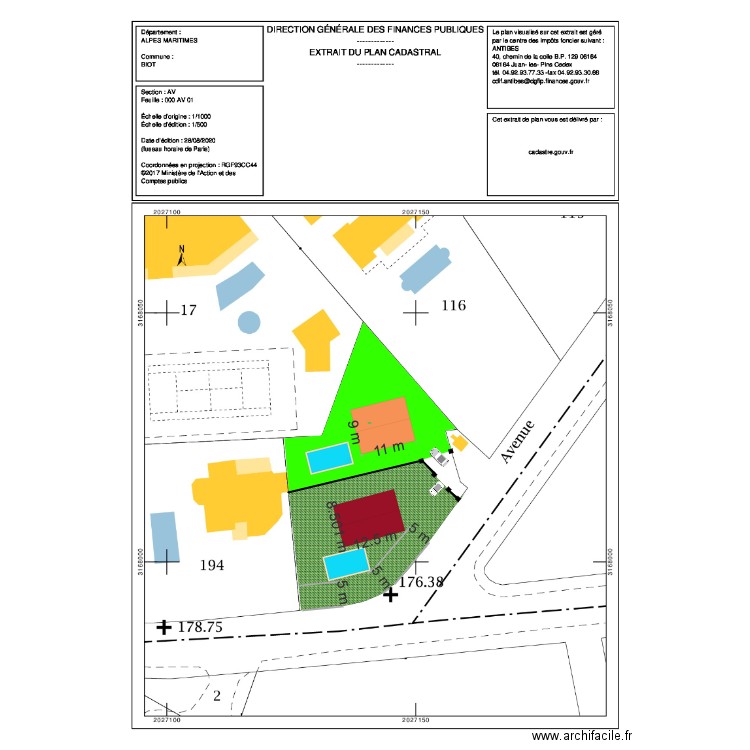 PLAN BIOT11. Plan de 0 pièce et 0 m2