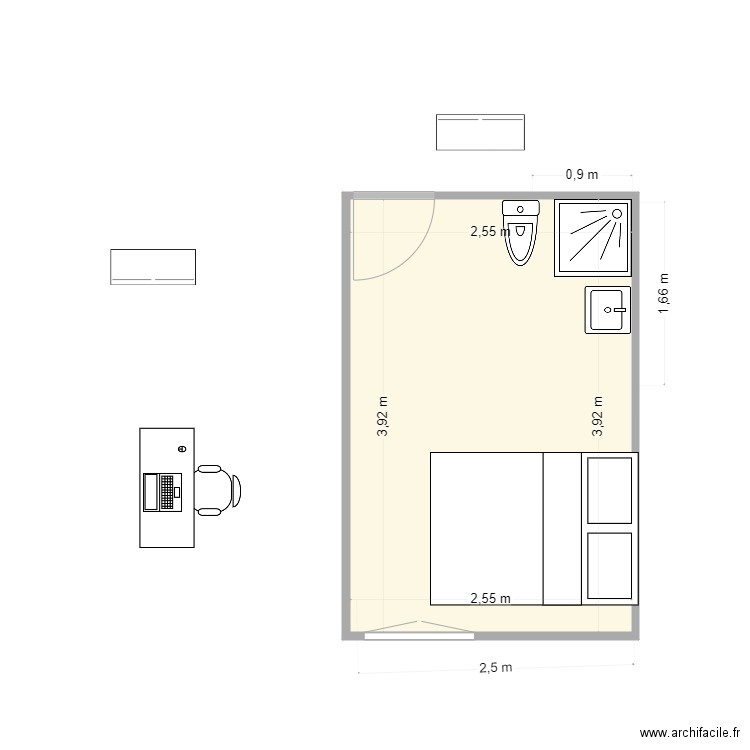 EX CHAMBRE 2. Plan de 0 pièce et 0 m2