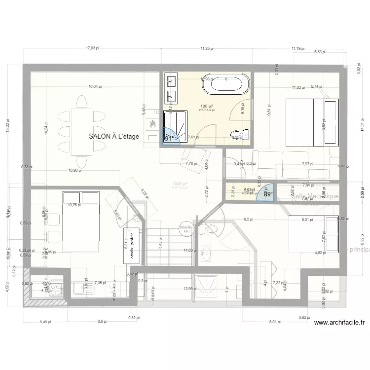 st-antoine 2 etages- 3ch a l'&eacute;tage 6oct2023b. Plan de 