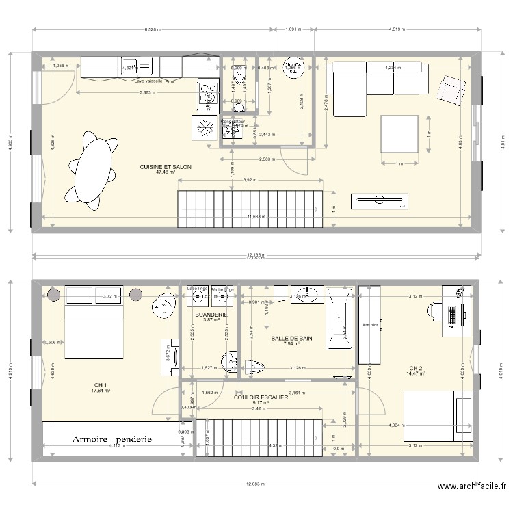 Maison plan définitif 22.xxxx. Plan de 0 pièce et 0 m2