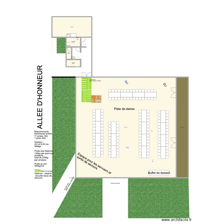 Caroline & Benjamin . Plan de 6 pièces et 489 m2