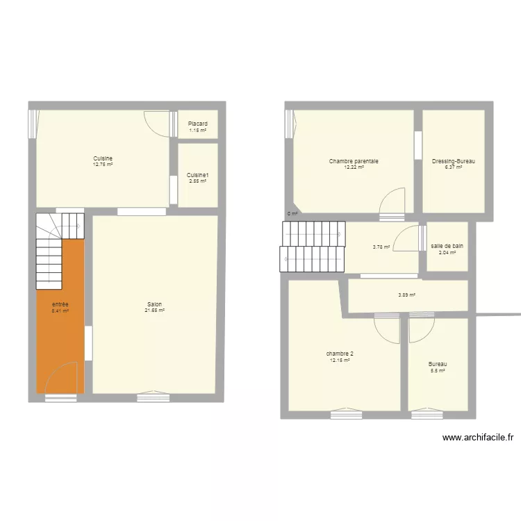 maison Miradoux. Plan de 