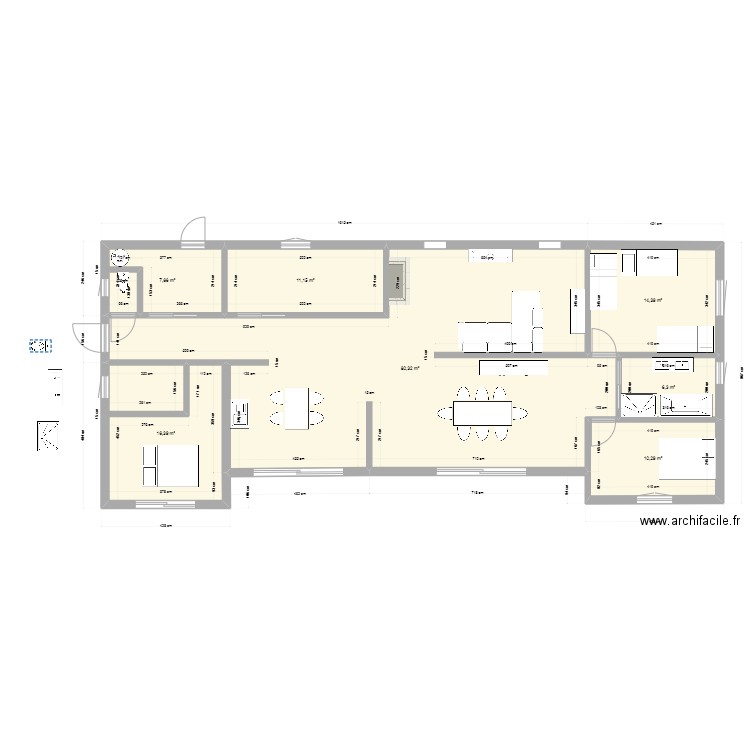 MAISON ST BRICE ETAGE. Plan de 7 pièces et 147 m2