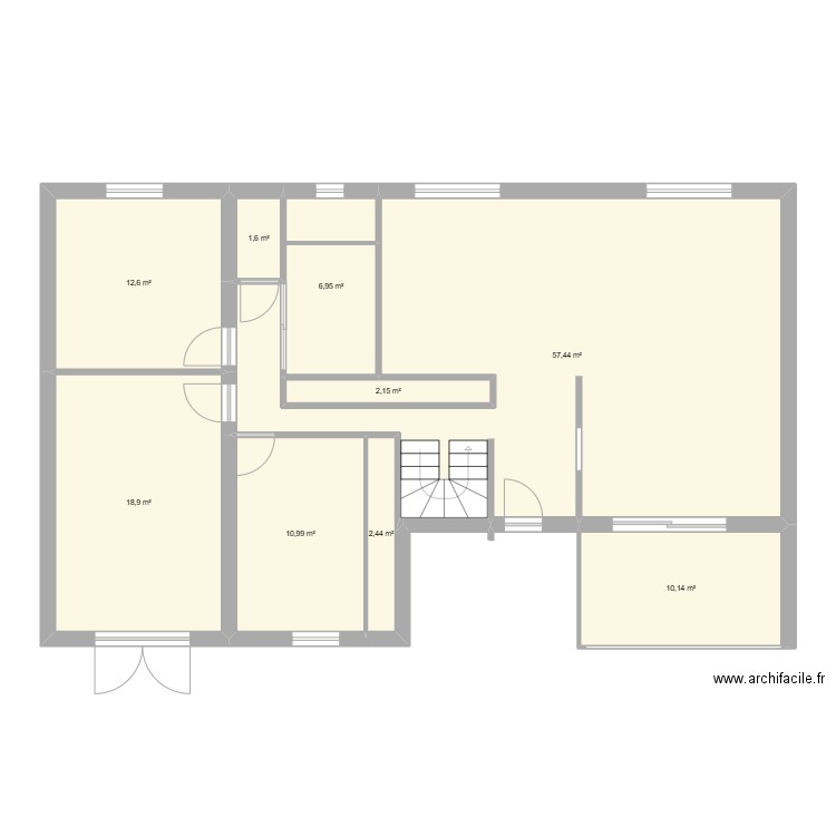 plan servian. Plan de 9 pièces et 123 m2