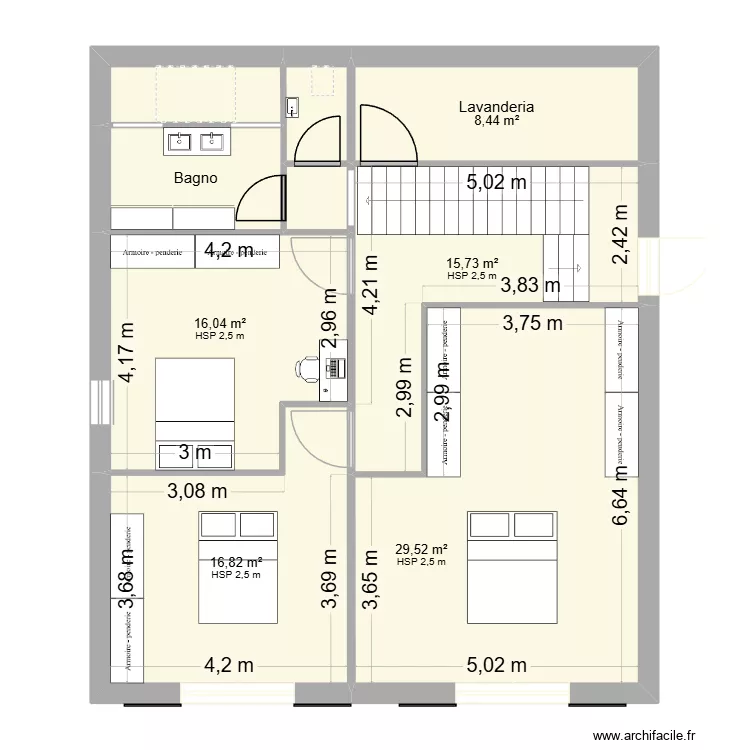 Casa Torremezo. Plan de 13 pièces et 201 m²