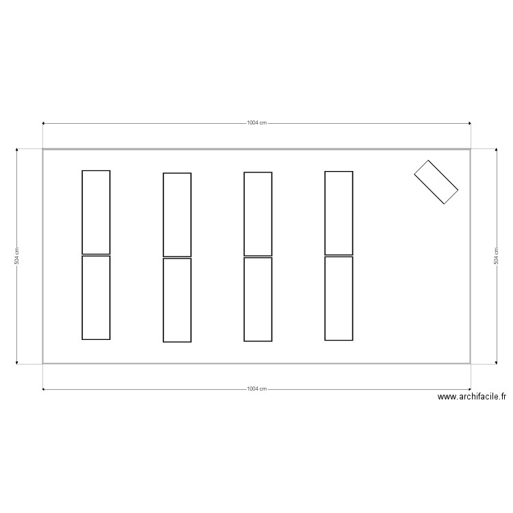 plan chapiteau. Plan de 1 pièce et 50 m2