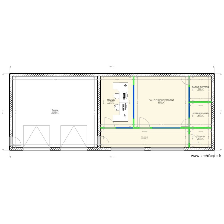 Garage et studio enregistrement. Plan de 0 pièce et 0 m2
