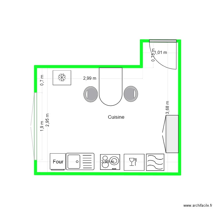 Cuisine. Plan de 0 pièce et 0 m2