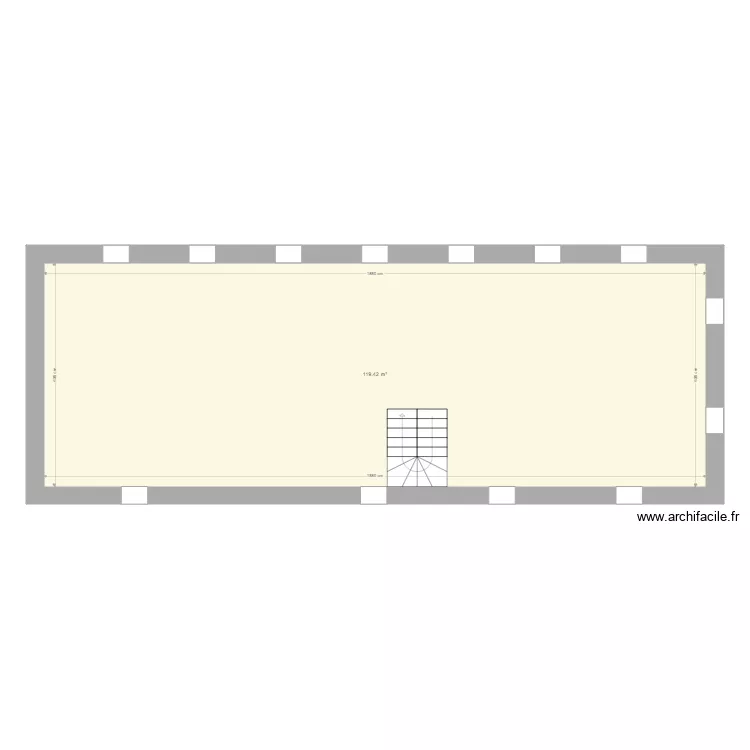 Ancienne maison &agrave; r&eacute;nover combles. Plan de 