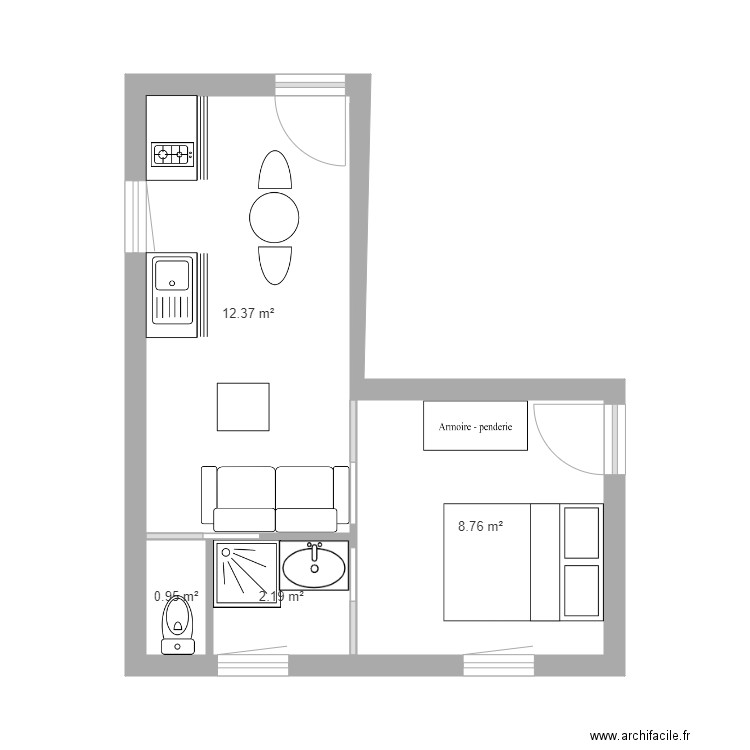 Appart Lanmodez. Plan de 0 pièce et 0 m2