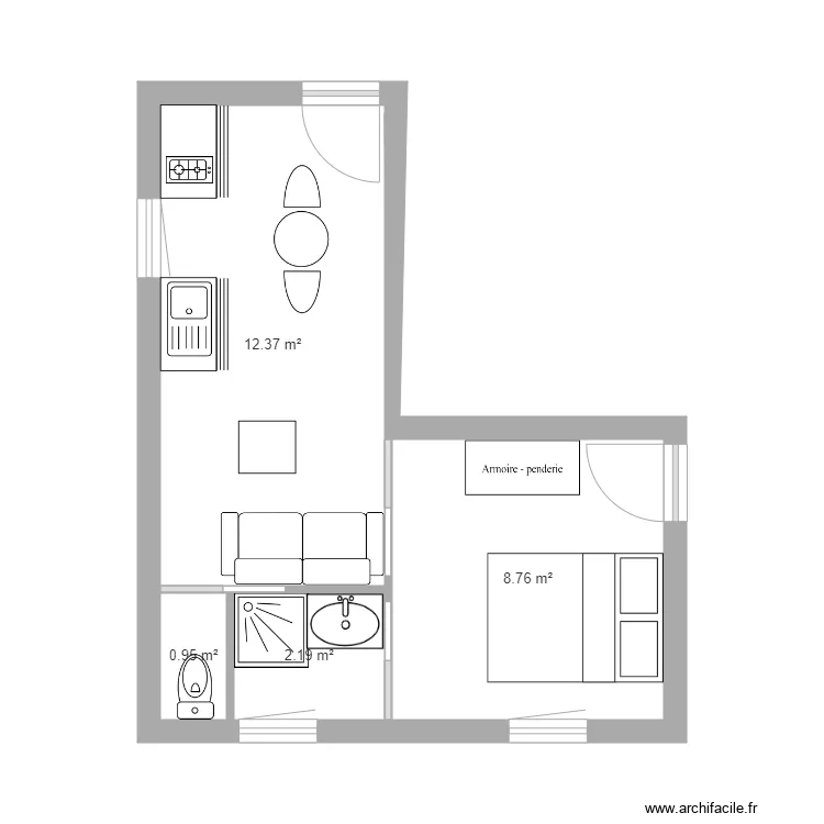 Appart Lanmodez. Plan de 