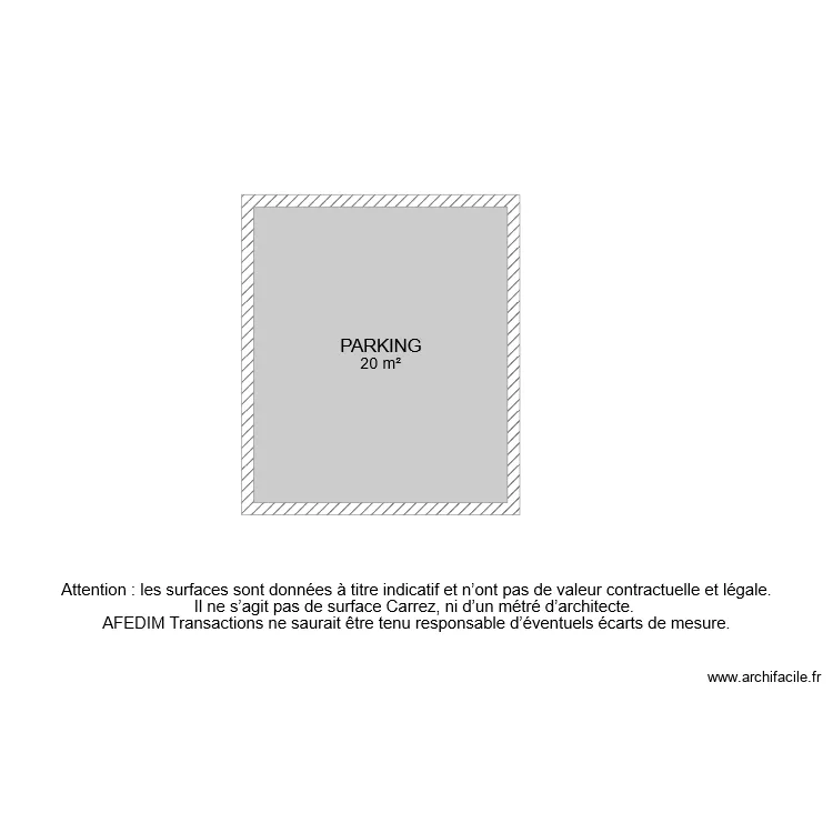 BI 6666 PARKING. Plan de 