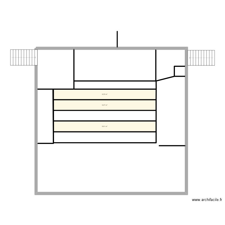 Blareau Estrades. Plan de 3 pièces et 29 m2