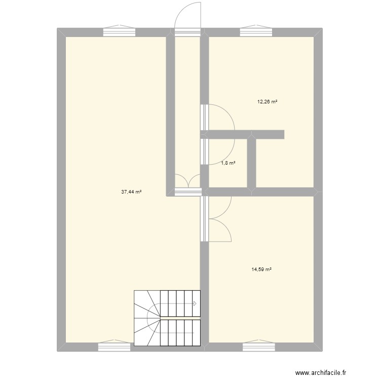 KARAKAPLAN. Plan de 4 pièces et 66 m2