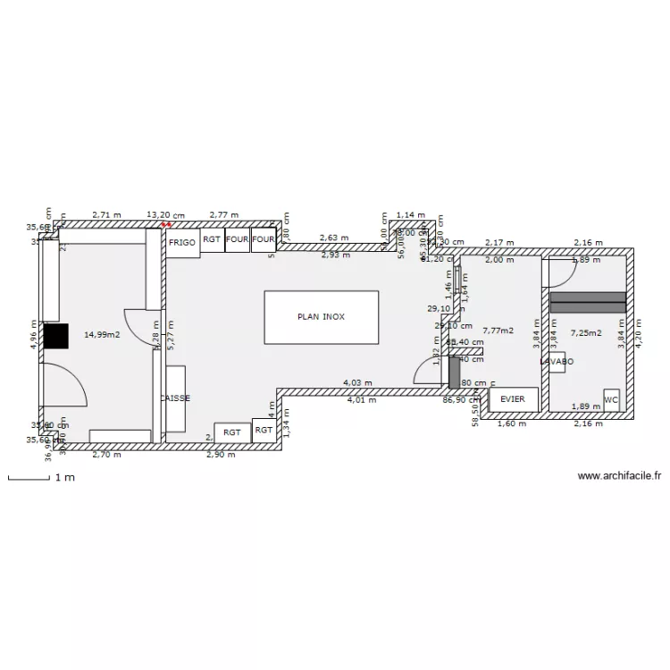 PLAN APRES TRAVAUX AVEC MEUBLE. Plan de PLAN APRES TRAVAUX AVEC MEUBLE. Plan de