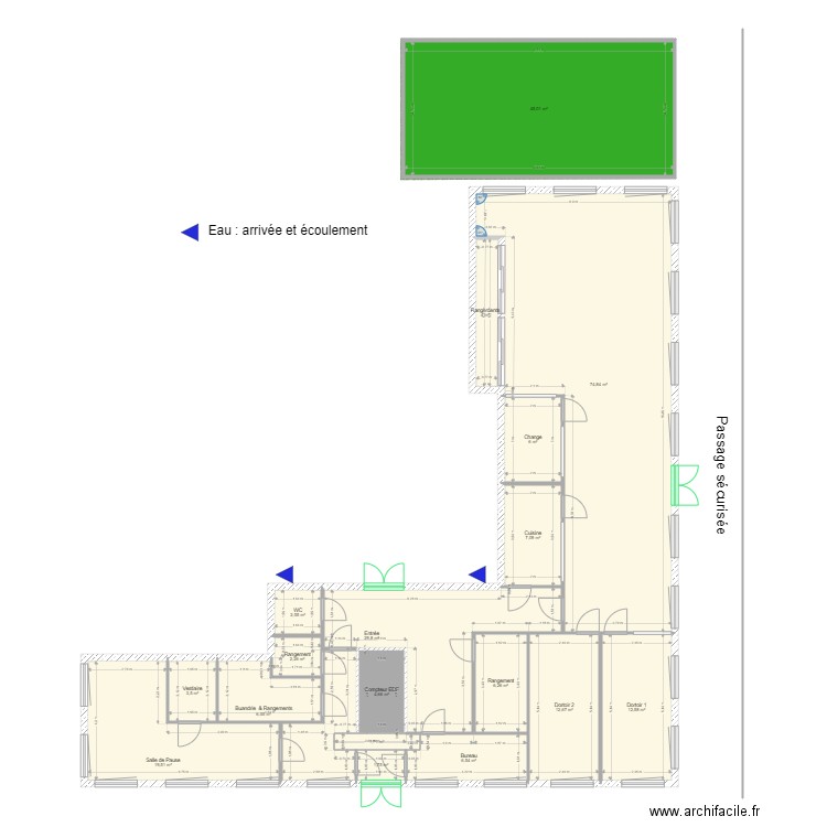 Plan Pontoise. Plan de 18 pièces et 247 m2