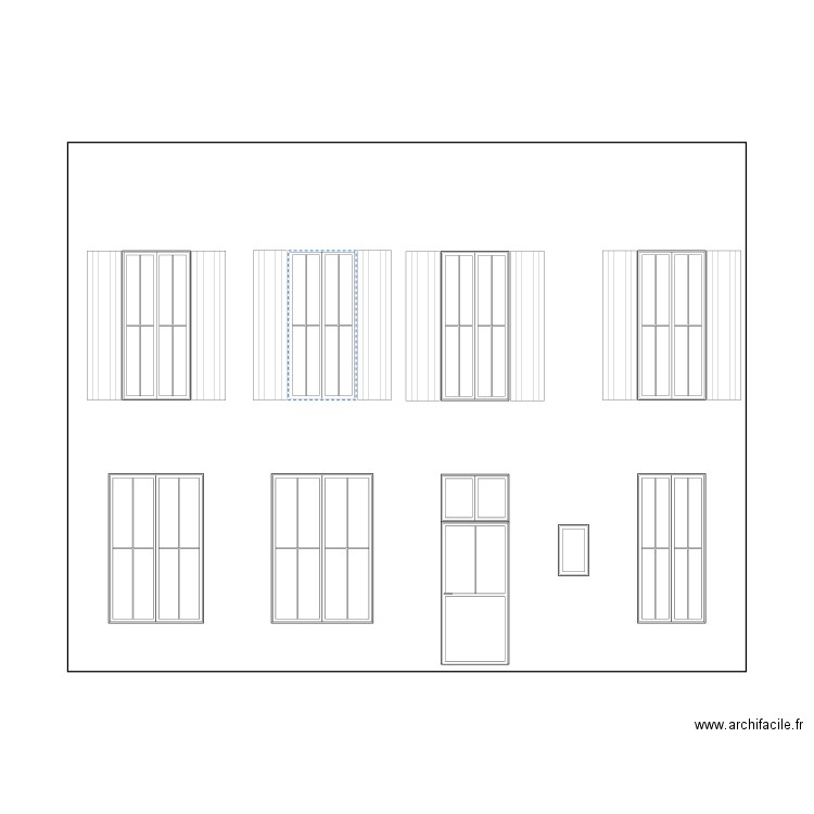 facade. Plan de 0 pièce et 0 m2