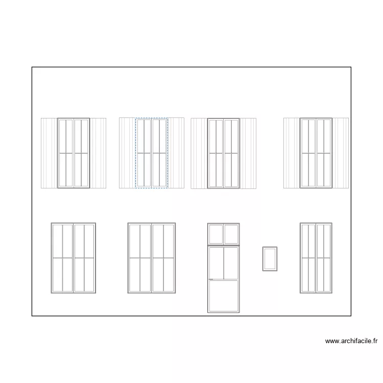 facade. Plan de facade. Plan de