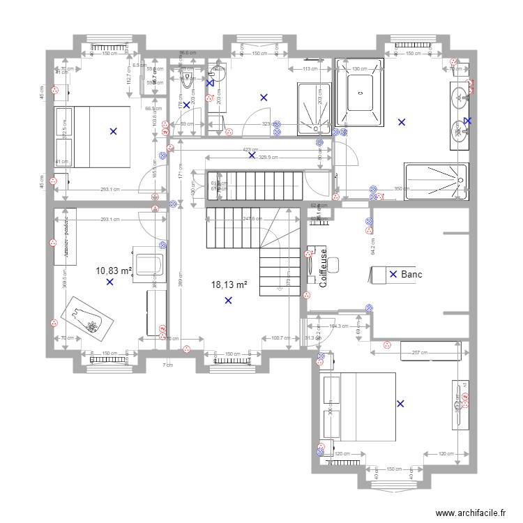 Maison Plessis 1er étage. Plan de 0 pièce et 0 m2