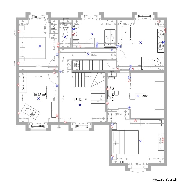 Maison Plessis 1er étage. Plan de 0 pièce et 0 m2