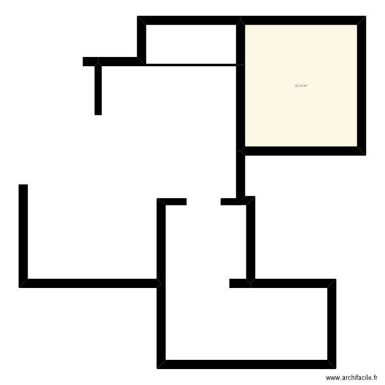 MAS DES ROCHES. Plan de 1 pièce et 33 m2