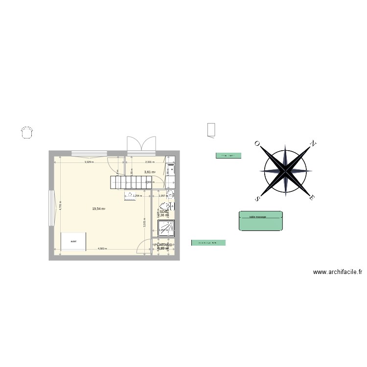 atelier pro BIS. Plan de 0 pièce et 0 m2